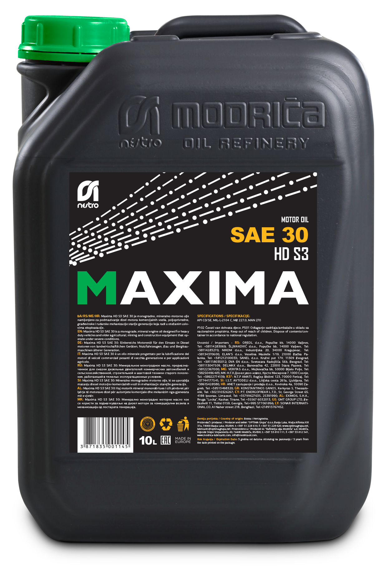 MAX HD S3 SAE 30 1/10 CRNA