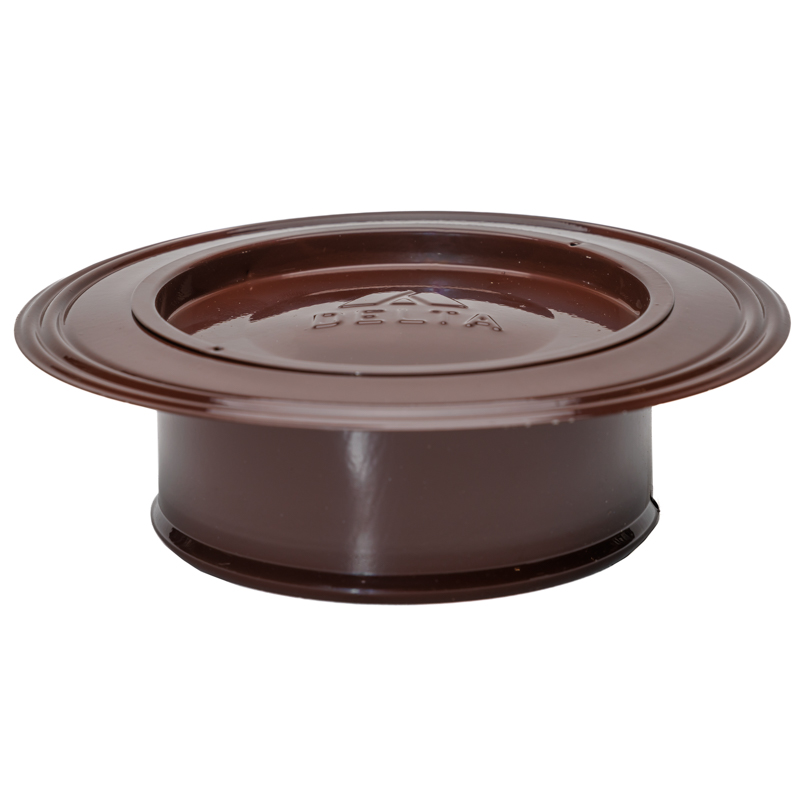 Štucna za dimnjak emajlirana - braon 118mm